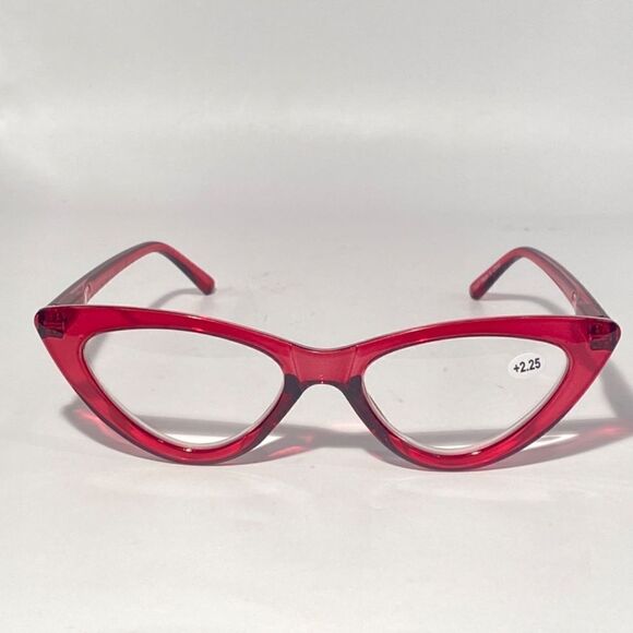 1341 Emma Cateye Reading Glasses 2.25 Red Readers NWT main image 4